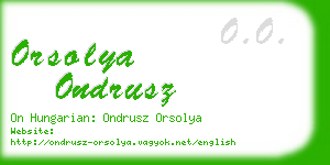 orsolya ondrusz business card